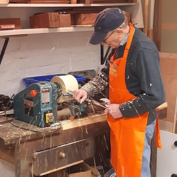 Picture of a man crafting